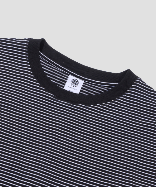 AGOD（エージーオーディー）の「バックインシジョンストライプハーフTシャツ[ブラック]（Tシャツ/カットソー・レディース・その他・SMALL/MEDIUM/LARGE）」の6枚目の写真