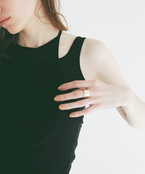 CLANE(クラネ)の「LAYER SHEER SET TOPS(タンクトップ・レディース・ブラウン/ブラック/ホワイト・1/2)」の22枚目の写真