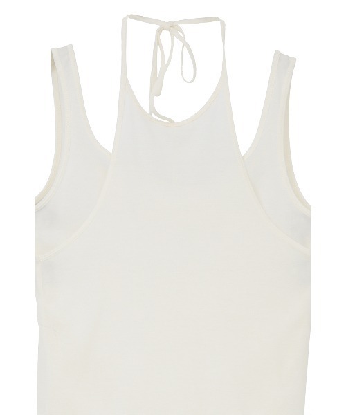 CLANE(クラネ)の「LAYER SHEER SET TOPS(タンクトップ・レディース・ブラウン/ブラック/ホワイト・1/2)」の5枚目の写真