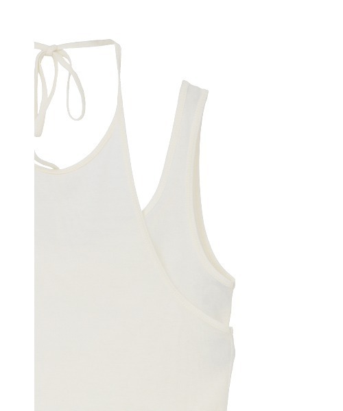 CLANE(クラネ)の「LAYER SHEER SET TOPS(タンクトップ・レディース・ブラウン/ブラック/ホワイト・1/2)」の6枚目の写真