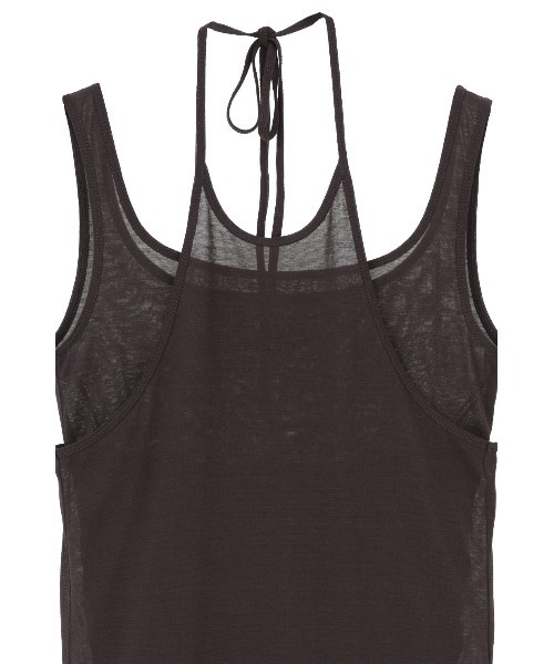 CLANE(クラネ)の「LAYER SHEER SET TOPS(タンクトップ・レディース・ブラウン/ブラック/ホワイト・1/2)」の13枚目の写真