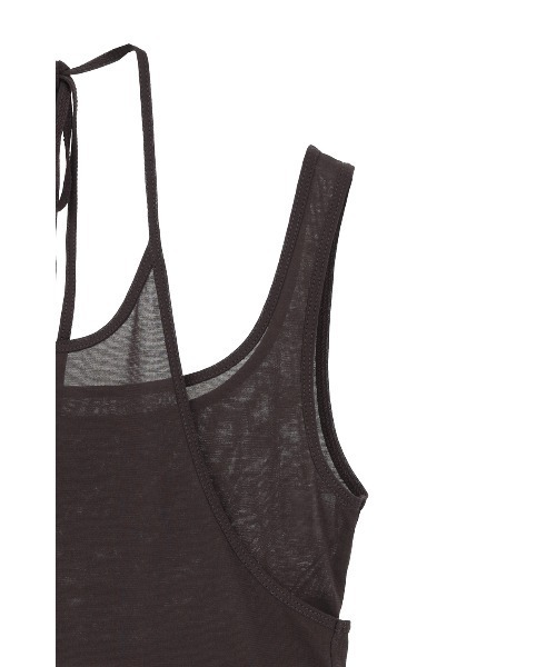 CLANE(クラネ)の「LAYER SHEER SET TOPS(タンクトップ・レディース・ブラウン/ブラック/ホワイト・1/2)」の14枚目の写真