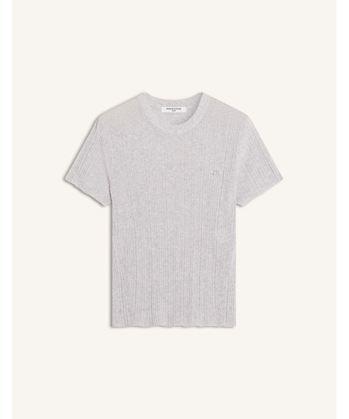 Maison Kitsune(メゾンキツネ)の「BABY FOX FINE RIB KNITTED TEE-SHIRT(Tシャツ/カットソー・レディース・ライトグレー・M/S/XS/L)」の2枚目の写真