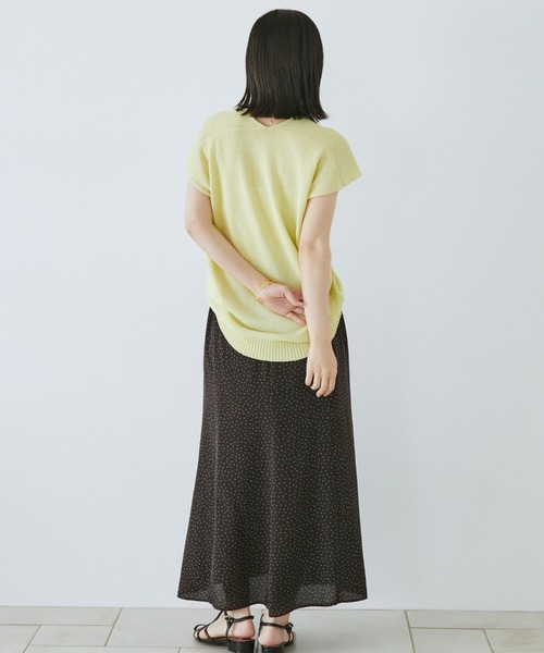 Doux archives(ドゥアルシーヴ)の「【吸水速乾・接触冷感】ドットマーメイドスカート(スカート・レディース・ブラック/ブラウン・FREE)」の17枚目の写真