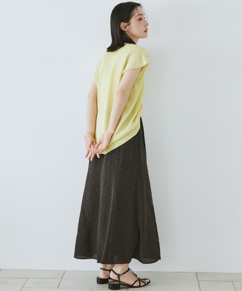 Doux archives(ドゥアルシーヴ)の「【吸水速乾・接触冷感】ドットマーメイドスカート(スカート・レディース・ブラック/ブラウン・FREE)」の18枚目の写真