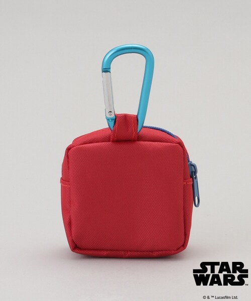 カラビナ付きミニ刺繍ポーチ ダース・ベイダー ロゴ ＜STAR WARS