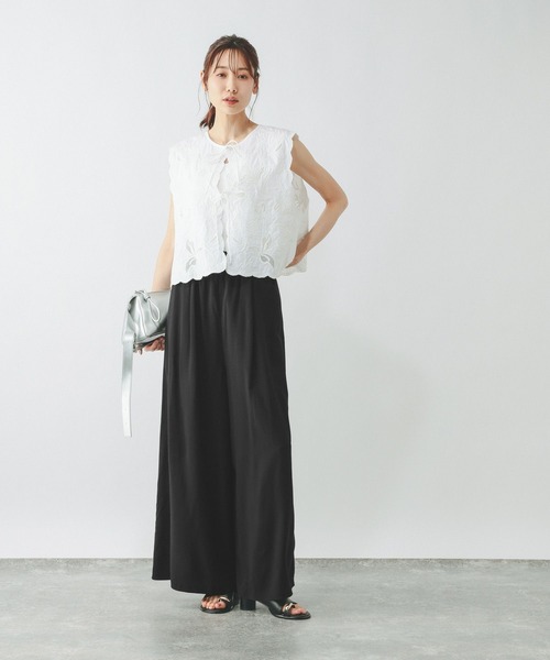 GLOBAL WORK(グローバルワーク)の「さらさらリラックスイージーパンツ/636563(その他パンツ・レディース・ホワイト系/ブラック/グレー系/ネイビー/ブルー系/ブラウン・SMALL/MEDIUM/LARGE/X-LARGE)」の9枚目の写真