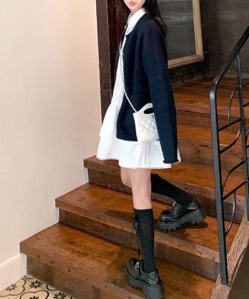 Miniministore（ミニミニストア）の「ティアードチュニックシャツワンピース長袖（シャツワンピース・レディース・ホワイト・M/XL/L）」の13枚目の写真
