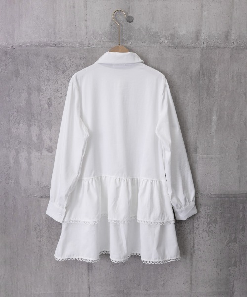 Miniministore(ミニミニストア)の「ティアードチュニックシャツワンピース長袖(シャツワンピース・レディース・ホワイト・M/XL/L)」の19枚目の写真