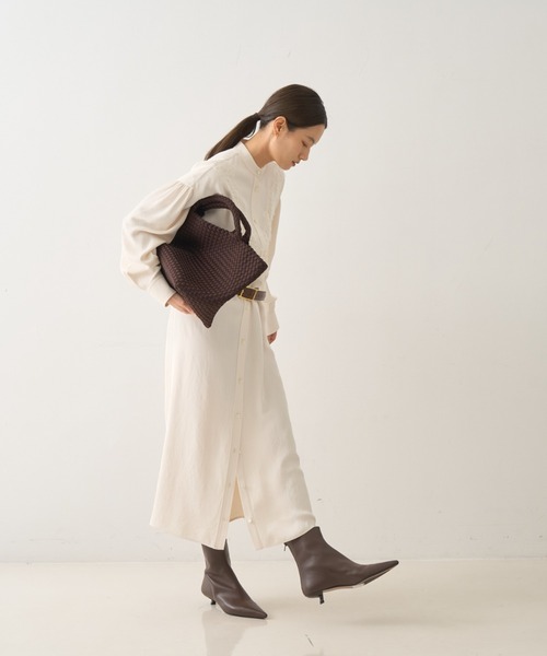 DESIGNWORKS(デザインワークス)の「レースコンビシャツワンピース(ワンピース・レディース・アイボリー/ネイビー・38)」の9枚目の写真