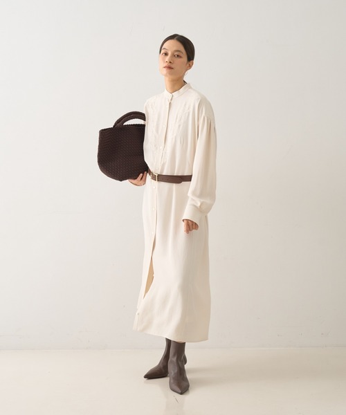 DESIGNWORKS(デザインワークス)の「レースコンビシャツワンピース(ワンピース・レディース・アイボリー/ネイビー・38)」の10枚目の写真