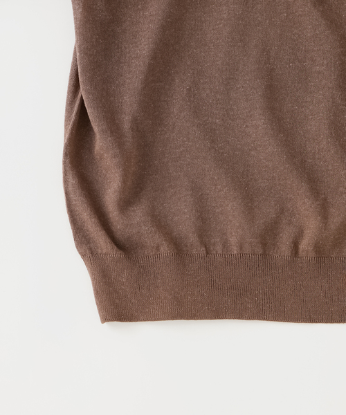 EDIFICE（エディフィス）の「LINEN LUXE ニット ポロ（ポロシャツ・メンズ・ブラック/レッド/ブラウン・MEDIUM/LARGE）」の11枚目の写真