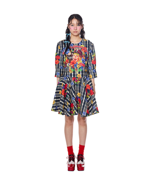 GREEDILOUS(グリディアス)の「YH Baby Joy Check Onepiece(ワンピース・レディース・その他・X-SMALL/SMALL/MEDIUM/LARGE)」の1枚目の写真