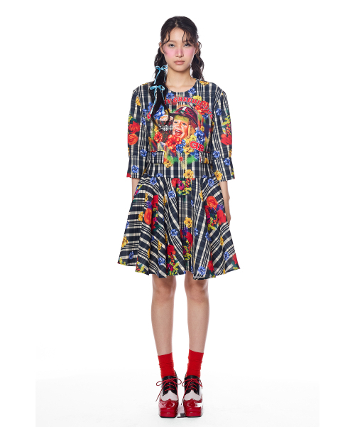 GREEDILOUS(グリディアス)の「YH Baby Joy Check Onepiece(ワンピース・レディース・その他・X-SMALL/SMALL/MEDIUM/LARGE)」の2枚目の写真