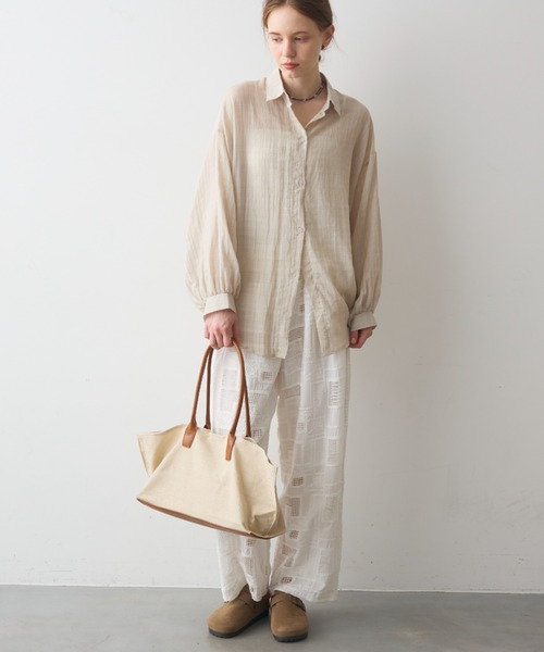 Crisp(クリスプ)の「natural combi tote bag / ナチュラルコンビトートバッグ(トートバッグ・レディース・ブラウン/ブラック・ONESIZE)」の18枚目の写真
