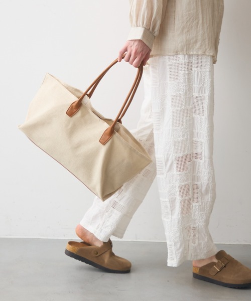 Crisp(クリスプ)の「natural combi tote bag / ナチュラルコンビトートバッグ(トートバッグ・レディース・ブラウン/ブラック・ONESIZE)」の20枚目の写真
