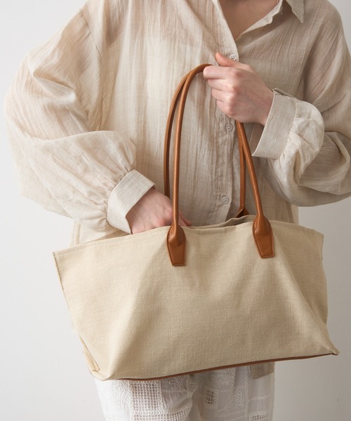 Crisp(クリスプ)の「natural combi tote bag / ナチュラルコンビトートバッグ(トートバッグ・レディース・ブラウン/ブラック・ONESIZE)」の11枚目の写真