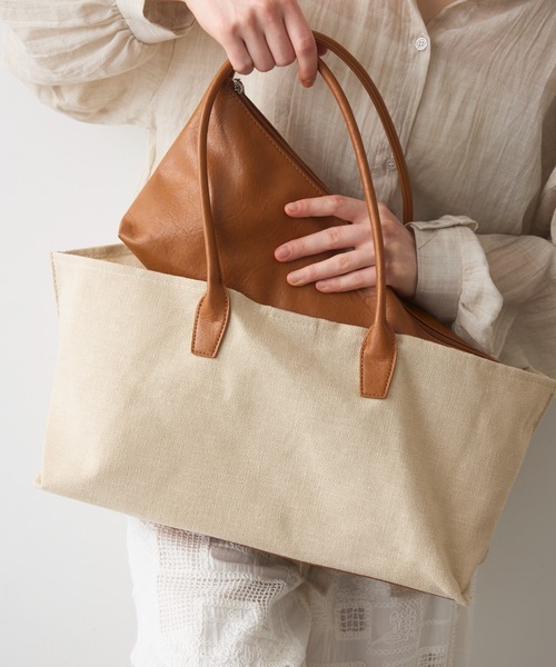 Crisp(クリスプ)の「natural combi tote bag / ナチュラルコンビトートバッグ(トートバッグ・レディース・ブラウン/ブラック・ONESIZE)」の12枚目の写真