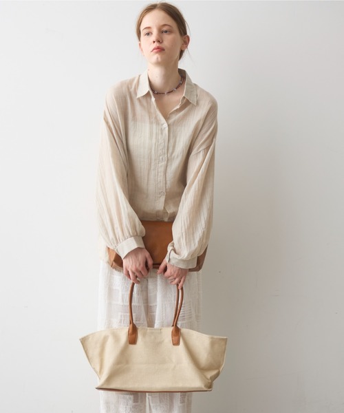 Crisp(クリスプ)の「natural combi tote bag / ナチュラルコンビトートバッグ(トートバッグ・レディース・ブラウン/ブラック・ONESIZE)」の15枚目の写真