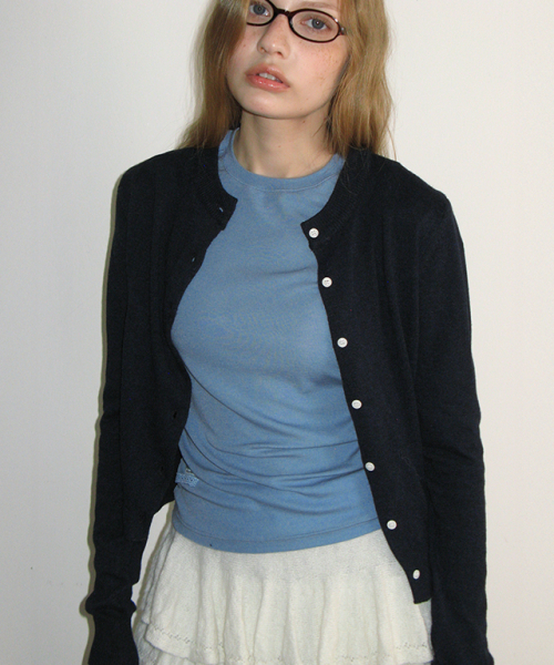 RONRON(ロンロン)の「SOFT MINI LABEL LONG SLEEVE BLUE(Tシャツ/カットソー・レディース・その他・FREE)」の7枚目の写真