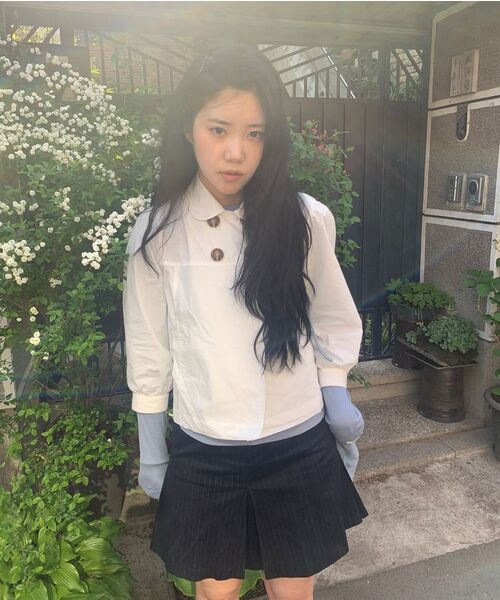 RONRON(ロンロン)の「SOFT MINI LABEL LONG SLEEVE BLUE(Tシャツ/カットソー・レディース・その他・FREE)」の3枚目の写真