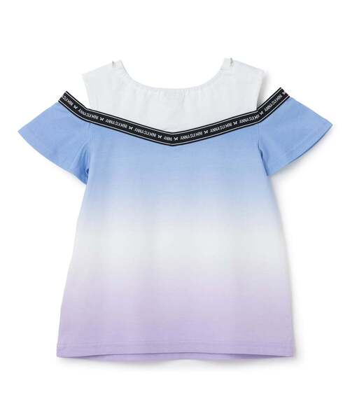 セール】ネックレスつきロゴテープTシャツ【接触冷感・UVカット】（T