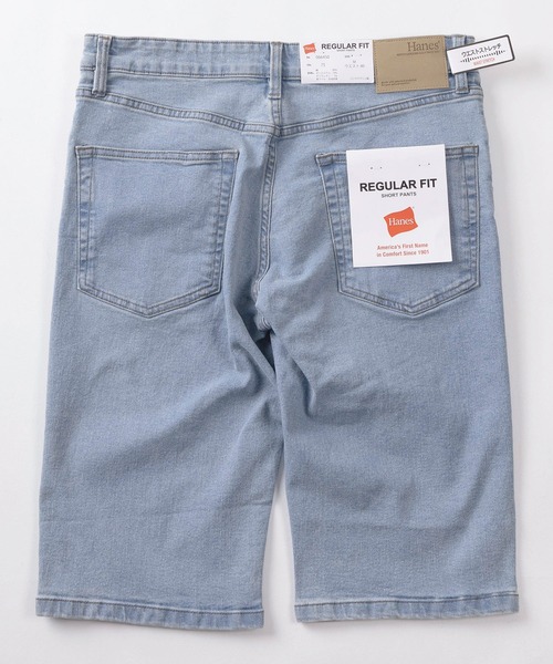 HANES（ヘインズ）の「【78】【Hanes/ヘインズ】ストレッチ レギュラーフィット デニムショートパンツ（デニムパンツ・メンズ・ライトブルー/ブルー/ワンウォッシュ・S/M/L/XL）」の15枚目の写真