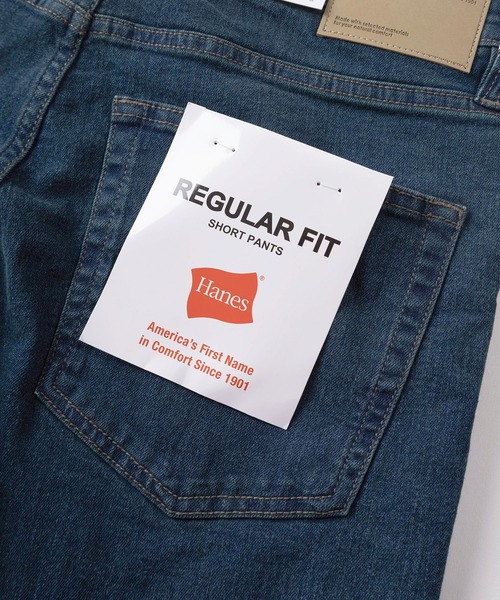 HANES（ヘインズ）の「【78】【Hanes/ヘインズ】ストレッチ レギュラーフィット デニムショートパンツ（デニムパンツ・メンズ・ライトブルー/ブルー/ワンウォッシュ・S/M/L/XL）」の8枚目の写真