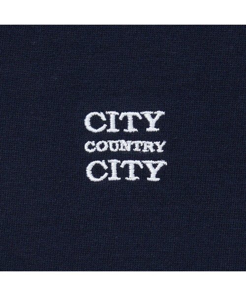 CITY COUNTRY CITY(シティーカントリーシティー)の「EMBROIDERD LOGO BORDER T SHIRT(Tシャツ/カットソー・メンズ・ネイビー・M/S)」の3枚目の写真