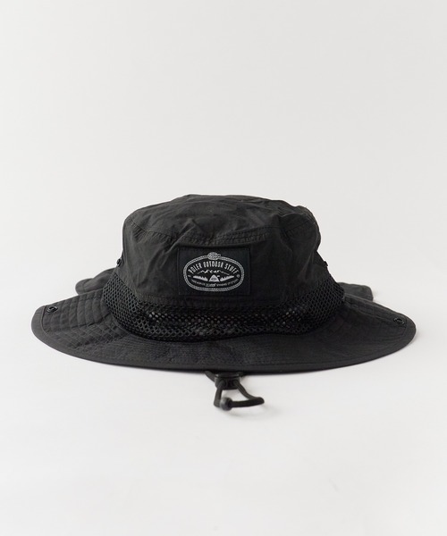 POLeR(ポーラー)の「POLeR/ポーラー 2WAY DRAW+SUNGUARD BRIM HAT サンガード付き メッシュブリムハット メンズ サファリハット アウトドアハット 2026年 夏 夏服(ハット・メンズ・ブラック/ネイビー/グレー・ONE SIZE)」の4枚目の写真