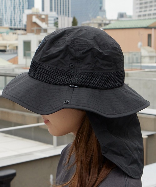 POLeR(ポーラー)の「POLeR/ポーラー 2WAY DRAW+SUNGUARD BRIM HAT サンガード付き メッシュブリムハット メンズ サファリハット アウトドアハット 2026年 夏 夏服(ハット・メンズ・ブラック/ネイビー/グレー・ONE SIZE)」の9枚目の写真
