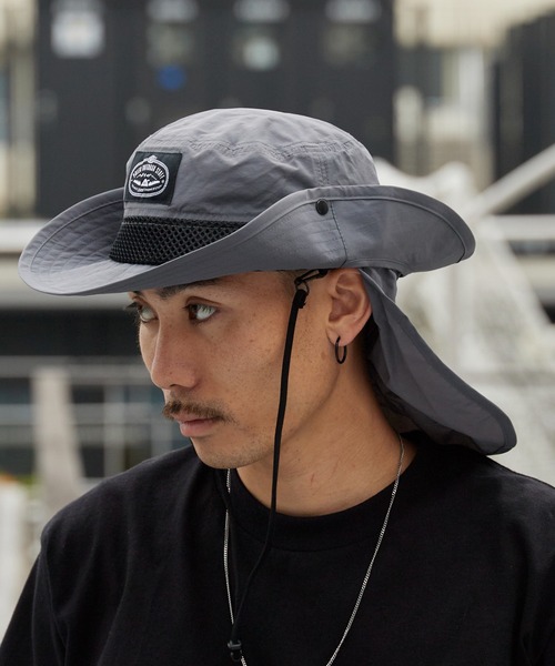 POLeR(ポーラー)の「POLeR/ポーラー 2WAY DRAW+SUNGUARD BRIM HAT サンガード付き メッシュブリムハット メンズ サファリハット アウトドアハット 2026年 夏 夏服(ハット・メンズ・ブラック/ネイビー/グレー・ONE SIZE)」の19枚目の写真