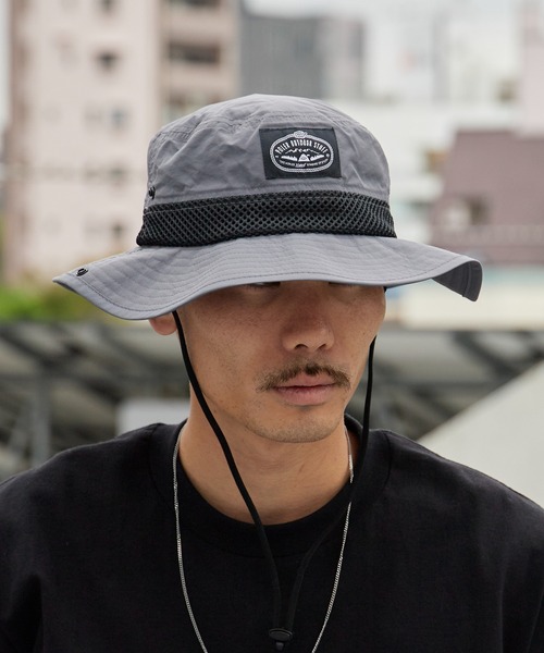 POLeR(ポーラー)の「POLeR/ポーラー 2WAY DRAW+SUNGUARD BRIM HAT サンガード付き メッシュブリムハット メンズ サファリハット アウトドアハット 2026年 夏 夏服(ハット・メンズ・ブラック/ネイビー/グレー・ONE SIZE)」の12枚目の写真