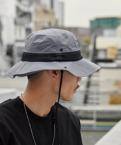 POLeR(ポーラー)の「POLeR/ポーラー 2WAY DRAW+SUNGUARD BRIM HAT サンガード付き メッシュブリムハット メンズ サファリハット アウトドアハット 2026年 夏 夏服(ハット・メンズ・ブラック/ネイビー/グレー・ONE SIZE)」の14枚目の写真