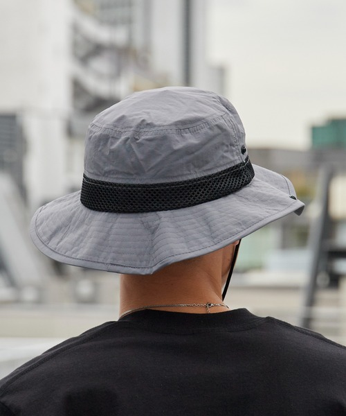 POLeR(ポーラー)の「POLeR/ポーラー 2WAY DRAW+SUNGUARD BRIM HAT サンガード付き メッシュブリムハット メンズ サファリハット アウトドアハット 2026年 夏 夏服(ハット・メンズ・ブラック/ネイビー/グレー・ONE SIZE)」の16枚目の写真