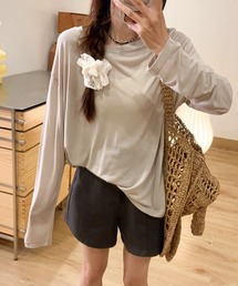 6色展開 天糸 冷感 丸首 長袖Tシャツ UVカット エアコン対応 夏用インナー