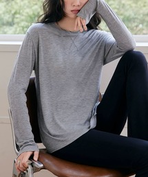 6色展開 天糸 冷感 丸首 長袖Tシャツ UVカット エアコン対応 夏用インナー