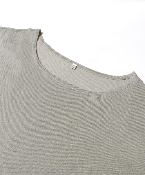 coca（coca）（コカ）の「シアーニットワイドクロップドトップス（Tシャツ/カットソー・レディース・ブラック/グレー・S/L/M）」の15枚目の写真