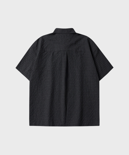 LEIRE（ルアール）の「リンクルシアサーカー小チェックシャツ[ブラック]（シャツ/ブラウス・メンズ・その他・X-LARGE/MEDIUM/LARGE）」の8枚目の写真