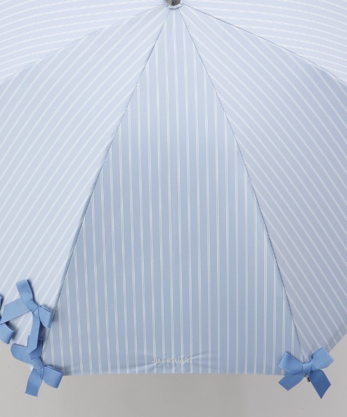 JILL STUART（ジルスチュアート）の「【 JILL STUART（ジル スチュアート）】・WEB限定・　リボン付き晴雨兼用パラソル(長傘)（長傘・レディース・ブラック/サックスブルー・FREE）」の6枚目の写真