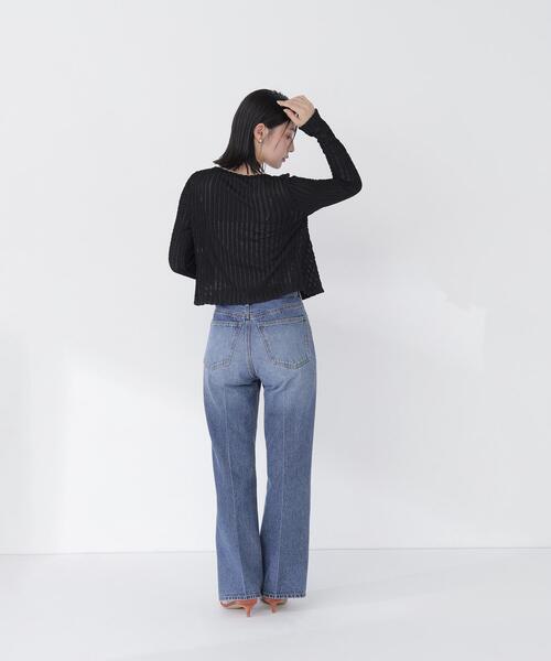 NATURAL BEAUTY BASIC(ナチュラルビューティーベーシック)の「フロントリボンシアーカーディガン(カーディガン/ボレロ・レディース・ダークブラウン/ブラック/オフホワイト・フリ-)」の19枚目の写真