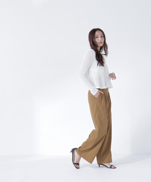 NATURAL BEAUTY BASIC(ナチュラルビューティーベーシック)の「フロントリボンシアーカーディガン(カーディガン/ボレロ・レディース・ダークブラウン/ブラック/オフホワイト・フリ-)」の18枚目の写真