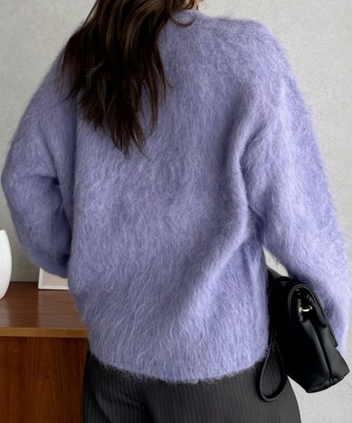 Eclat one(エクラワン)の「【Eclat one】マルチ WAY カシュクール ニット カーディガン(ニット/セーター・レディース・チャコール/オートミール/パープル・FREE)」の19枚目の写真