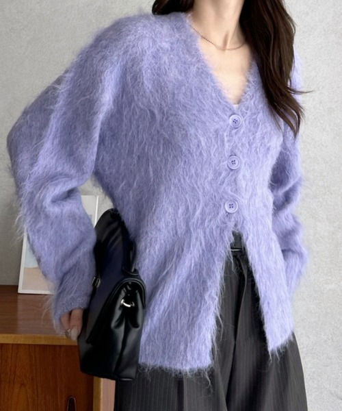 Eclat one(エクラワン)の「【Eclat one】マルチ WAY カシュクール ニット カーディガン(ニット/セーター・レディース・チャコール/オートミール/パープル・FREE)」の15枚目の写真