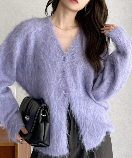 Eclat one(エクラワン)の「【Eclat one】マルチ WAY カシュクール ニット カーディガン(ニット/セーター・レディース・チャコール/オートミール/パープル・FREE)」の18枚目の写真