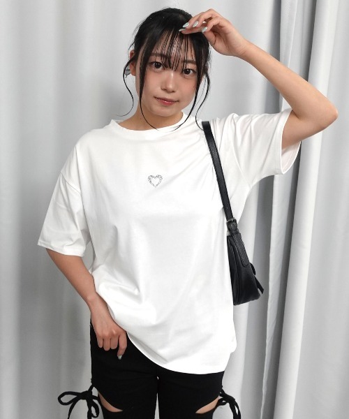 グリッターハートTシャツ（Tシャツ/カットソー）｜Lots of Love