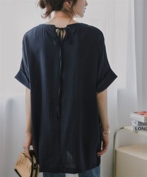 高身長 バックリボンデザインチュニックブラウス(トールサイズ)Essenave