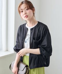 le.coeur blanc | シアーノーカラーポケットブルゾン(ブルゾン)