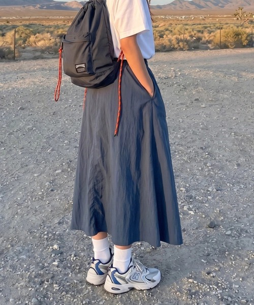 GRIP SWANY(グリップスワニー)の「【GSWK0048】 W`S GS PACKABLE SKIRT(スカート・レディース・ブルーグレー/ブラック・L)」の1枚目の写真