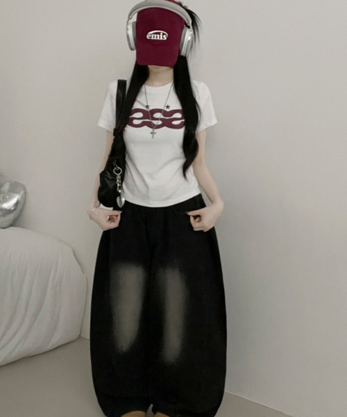 VIVID LADY(ビビッドレディー)の「ロゴプリント 半袖Tシャツ(Tシャツ/カットソー・レディース・ホワイト/ミント/ブラック・FREE)」の10枚目の写真